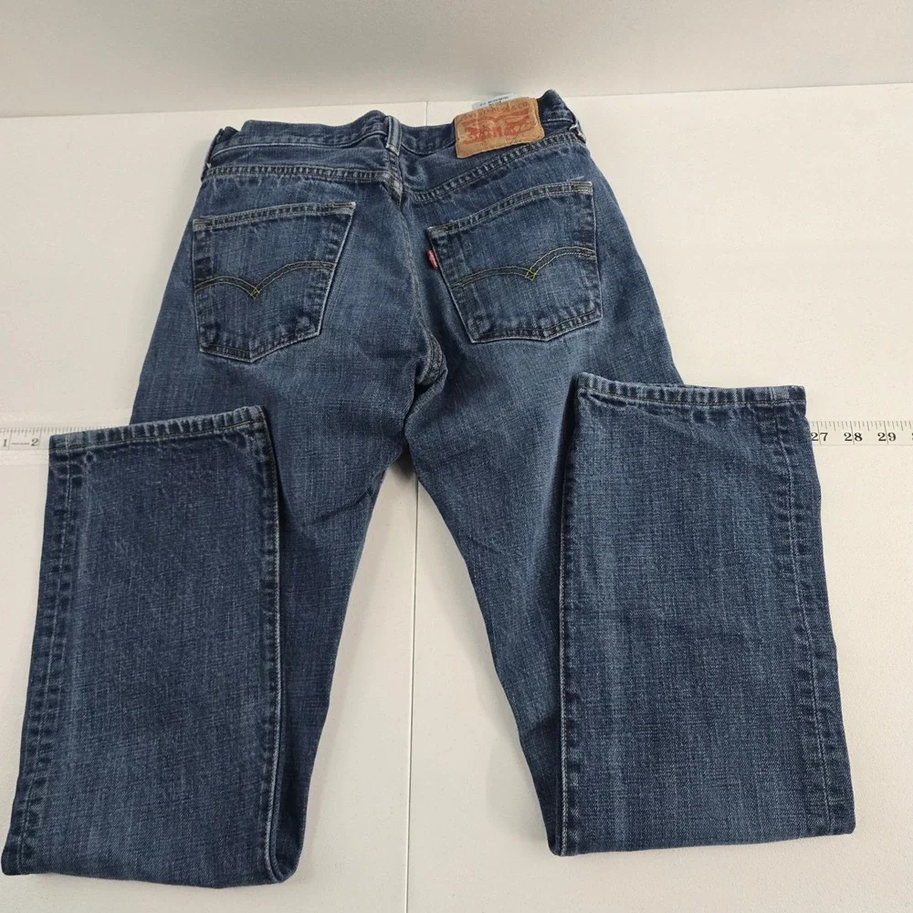 Levi's 501 Jeans fit W29 L30 Button Fly Straight Leg Medium‎ Wash Denim Classic